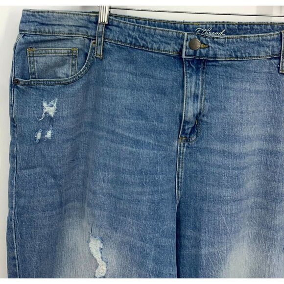 Universal Thread Denim Jeans 24 24W Blue Straight Distressed Stretch Women New - Picture 2 of 8